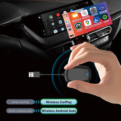 Adaptateur Sans Fil 2-en-1 CarPlay & Android Auto